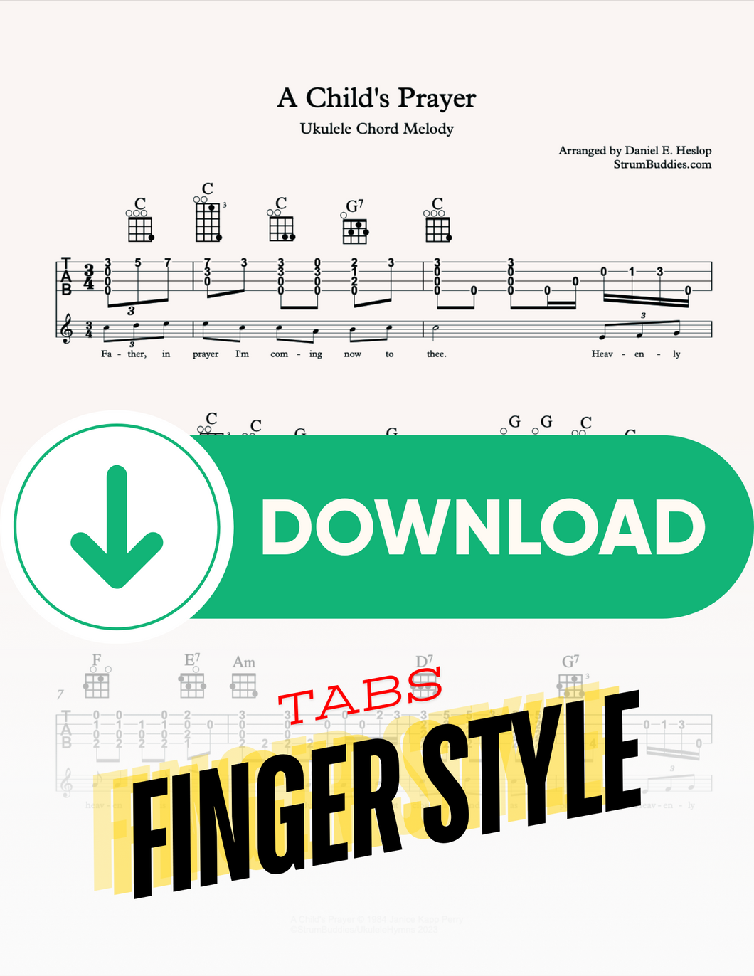 A Child's Prayer: Tabs / Finger-Style