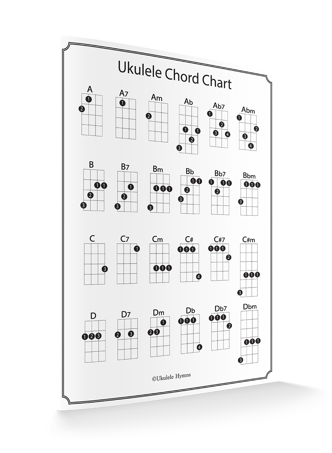 Ukulele Chord Chart – Strum Buddies for Free Printable Large Print Ukulele Chord Chart